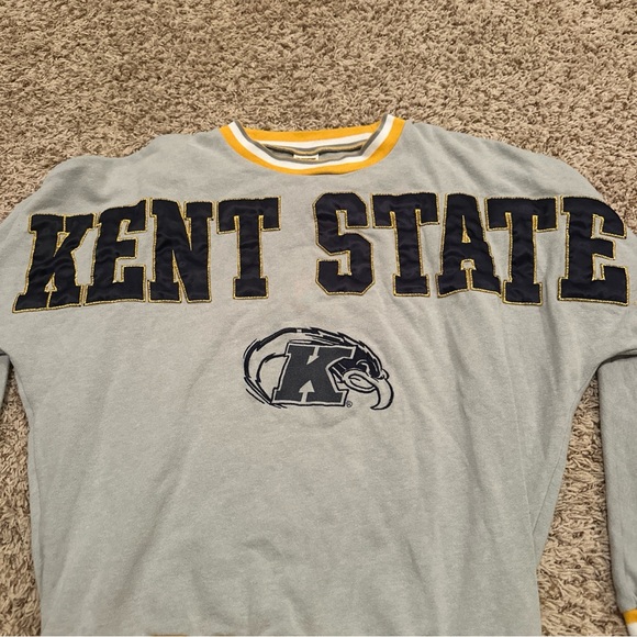Pink Victoria Secret Size Medium‎ Kent State Gray Crewneck Sweatshirt - Picture 2 of 10